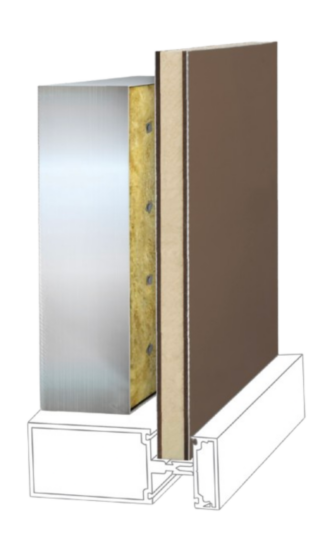A diagram of a Mapes factory-manufactured insulated back pan.